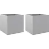 vidaXL Jardinières 2 pcs argenté 42x40x39 cm acier galvanisé