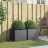 vidaXL Jardinières 2 pcs anthracite 42x40x39 cm acier laminé à froid