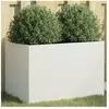 vidaXL Jardinière blanc 62x40x39 cm acier laminé à froid