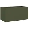 vidaXL Jardinière vert olive 62x30x29 cm acier laminé à froid