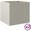 vidaXL Jardinières 2 pcs argenté 32x30x29 cm acier inoxydable
