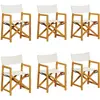 vidaXL Chaises de jardin pliables lot de 8 blanc crème tissu