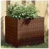 vidaXL Jardinières 2 pcs marron 36x30x32 cm résine tressée