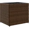 vidaXL Jardinière marron 36x30x32 cm résine tressée