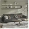 vidaXL Canapé-lit à 2 places gris foncé velours