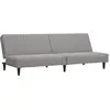 vidaXL Canapé-lit à 2 places gris clair velours