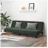 vidaXL Canapé-lit à 2 places vert foncé velours
