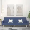 vidaXL Canapé-lit à 2 places bleu tissu