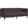vidaXL Canapé à 2 places marron foncé tissu