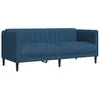 vidaXL Canapé à 2 places bleu tissu