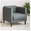 vidaXL Fauteuil gris foncé tissu
