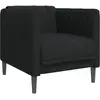 vidaXL Fauteuil noir tissu