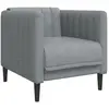 vidaXL Fauteuil gris clair tissu