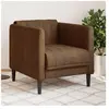vidaXL Vidaxl Fauteuil Marron Similicuir Daim