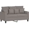 vidaXL Canapé à 2 places Taupe 120 cm Tissu