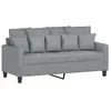 Vidaxl - Canapé à 2 places Gris clair 140 cm Tissu Light grey