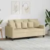 vidaXL Canapé à 2 places Crème 140 cm Tissu