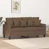 vidaXL Vidaxl Canapé À 2 Places Marron 140 Cm Tissu
