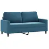 vidaXL Canapé à 2 places Bleu 140 cm Velours