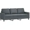 vidaXL Canapé à 3 places Gris foncé 180 cm Velours