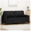 vidaXL Canapé à 2 places Noir 140 cm Velours