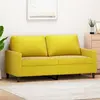 vidaXL Canapé à 2 places Jaune 140 cm Velours