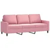 vidaXL Canapé à 3 places Rose 180 cm Velours