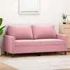 vidaXL Canapé à 2 places Rose 140 cm Velours