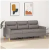 vidaXL Canapé à 3 places Taupe 180 cm Tissu