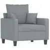 vidaXL Fauteuil Gris clair 60 cm Tissu