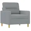 vidaXL Fauteuil Gris clair 60 cm Tissu
