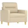 vidaXL Fauteuil Crème 60 cm Tissu