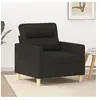 vidaXL Fauteuil Noir 60 cm Tissu