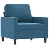 vidaXL Fauteuil Bleu 60 cm Velours