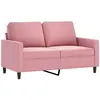 vidaXL Canapé à 2 places Rose 120 cm Velours