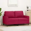 vidaXL Canapé à 2 places Rouge bordeaux 120 cm Velours