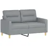 vidaXL Canapé à 2 places Gris clair 120 cm Tissu