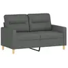 vidaXL Canapé à 2 places Gris foncé 120 cm Tissu