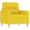 vidaXL Fauteuil Jaune clair 60 cm Tissu