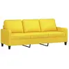 vidaXL Canapé à 3 places Jaune clair 180 cm Tissu