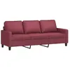 vidaXL Canapé à 3 places Rouge bordeaux 180 cm Tissu