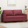 vidaXL Canapé à 2 places Rouge bordeaux 140 cm Tissu