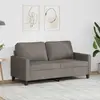 vidaXL Canapé à 2 places Taupe 140 cm Tissu
