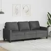 vidaXL Canapé à 3 places Gris foncé 180 cm Tissu