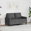 vidaXL Canapé à 2 places Gris foncé 120 cm Tissu