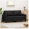 vidaXL Canapé à 2 places Noir 140 cm Similicuir
