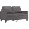 vidaXL Canapé à 2 places Gris 120 cm Similicuir