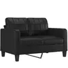 vidaXL Canapé à 2 places Noir 120 cm Similicuir