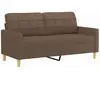 vidaXL Canapé à 2 places Marron 140 cm Tissu