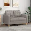 vidaXL Canapé à 2 places Taupe 120 cm Tissu